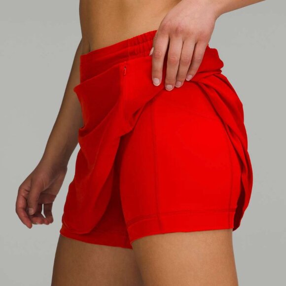 6938 Lululemon Hotty Hot High-Rise Skirt *Long in Dark Red ($78) Sz 8 - Picture 3 of 6